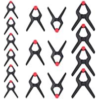 WORKPRO 16 PCs Juego de Pinzas de Resorte Abrazaderas Soporte de Fondos de Estudio Fotográfico (16PC)
